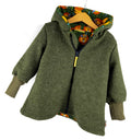 Walker coat mottled moss green with fir tree lion