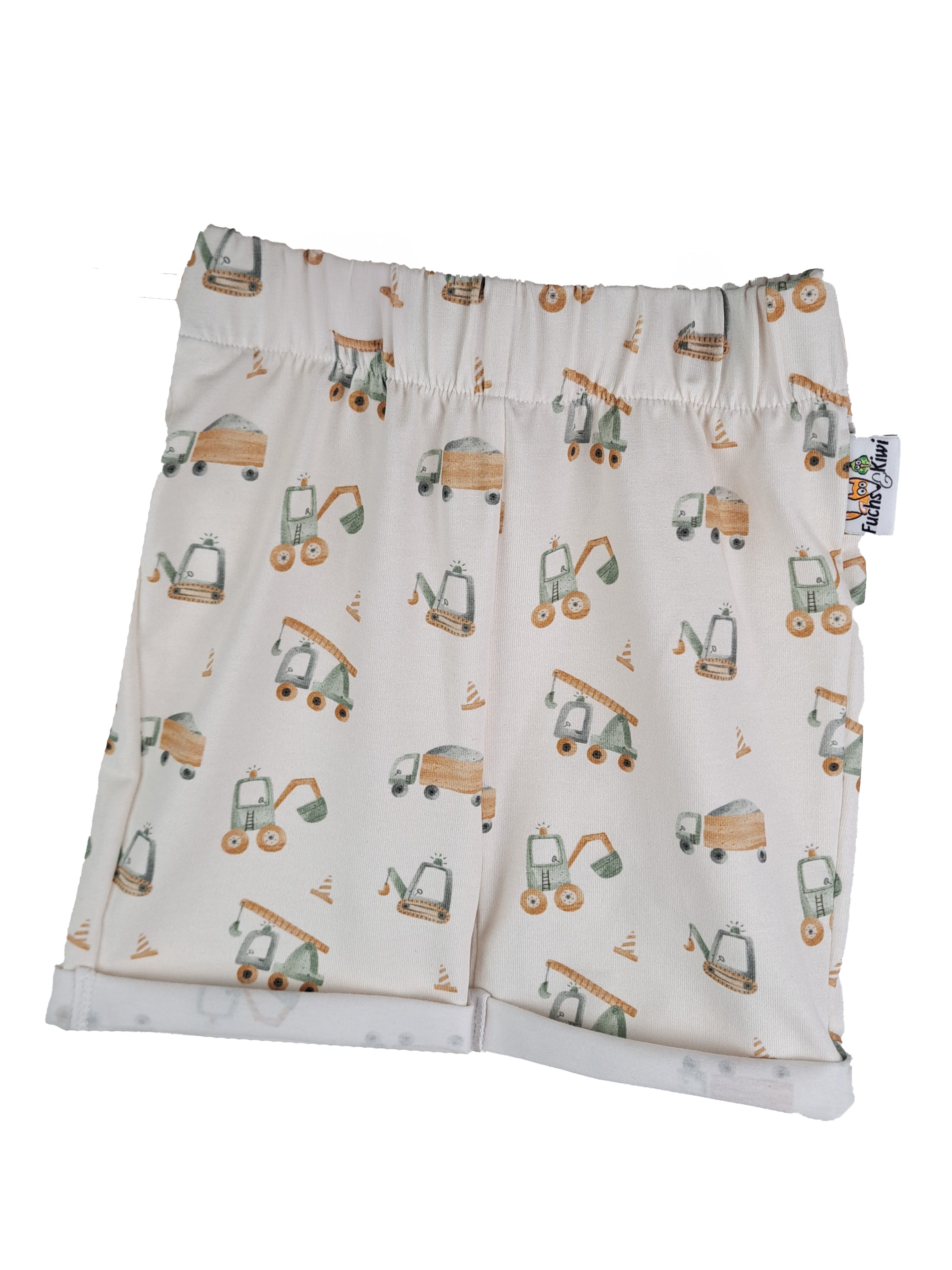 Kurze Shorts Coole Baustellenfahrzeuge 86/92