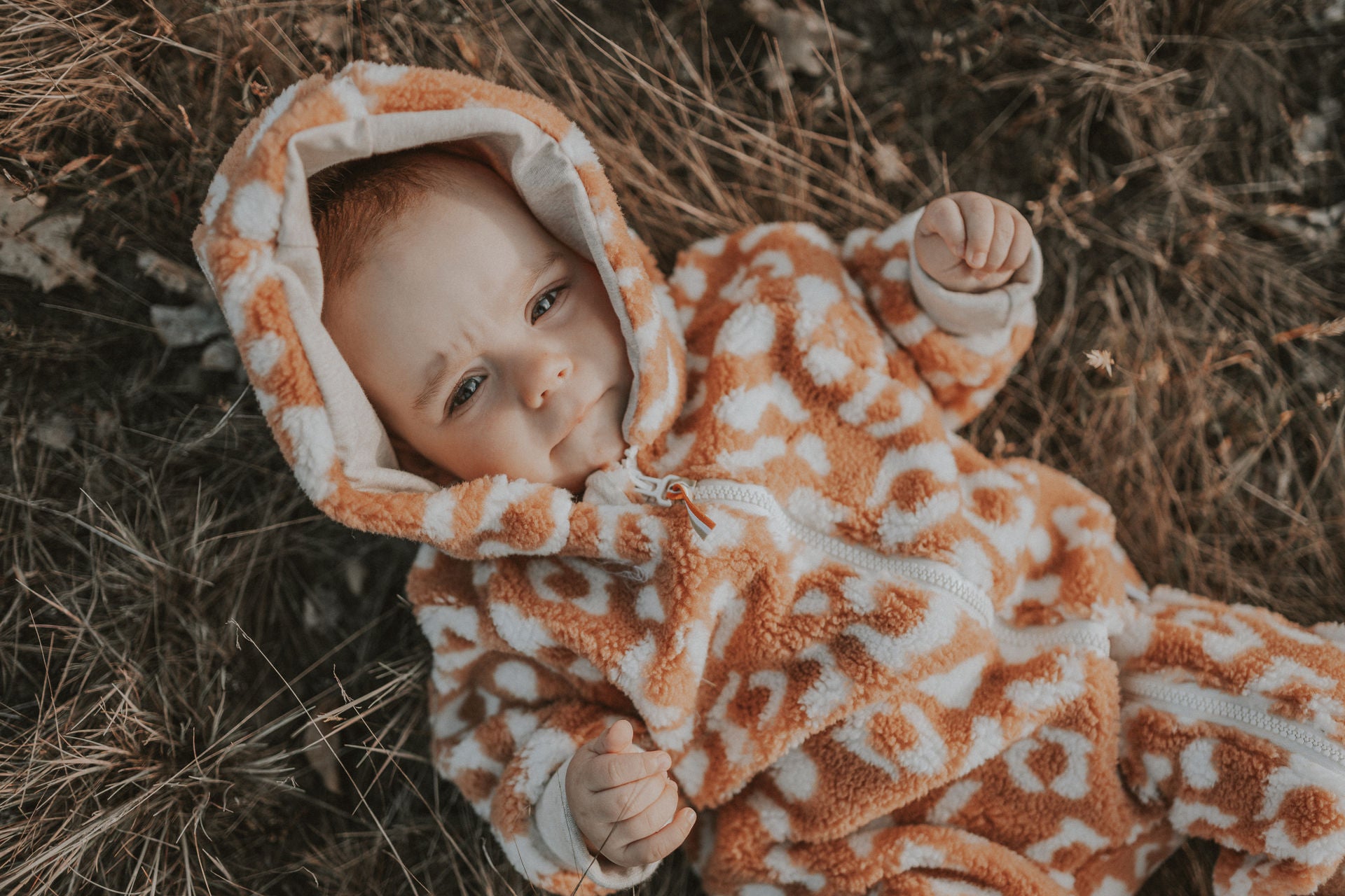 Overall aus Fleece Leo apricot