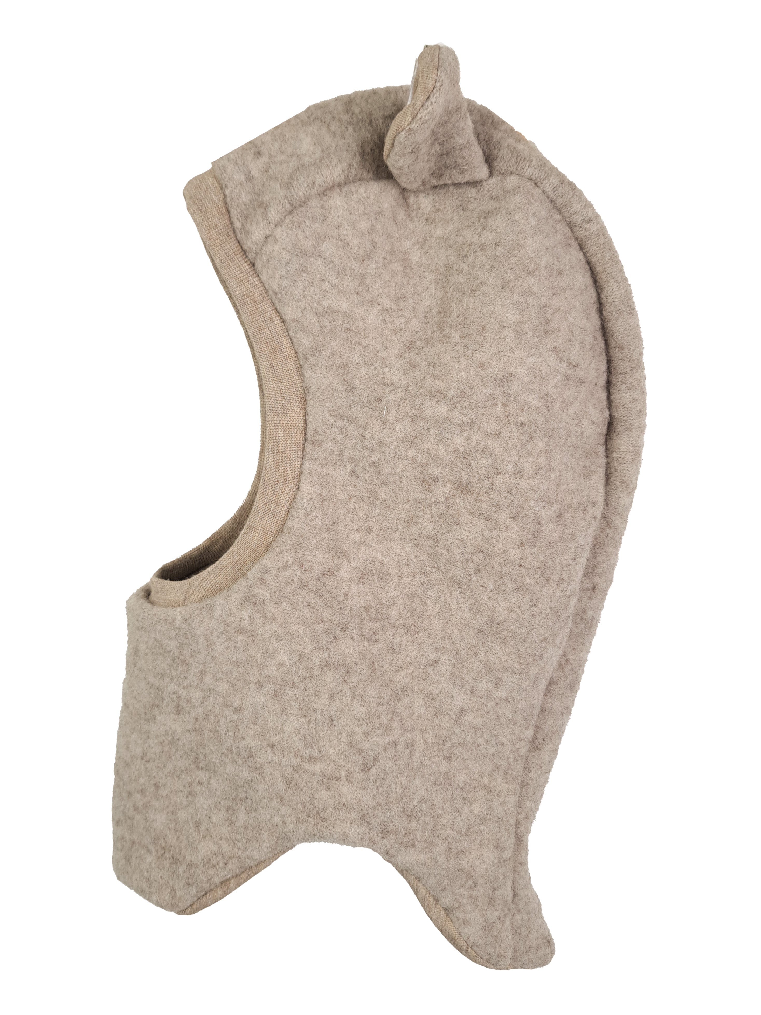 Schlupfmütze aus Merino Wollfleece sand meliert