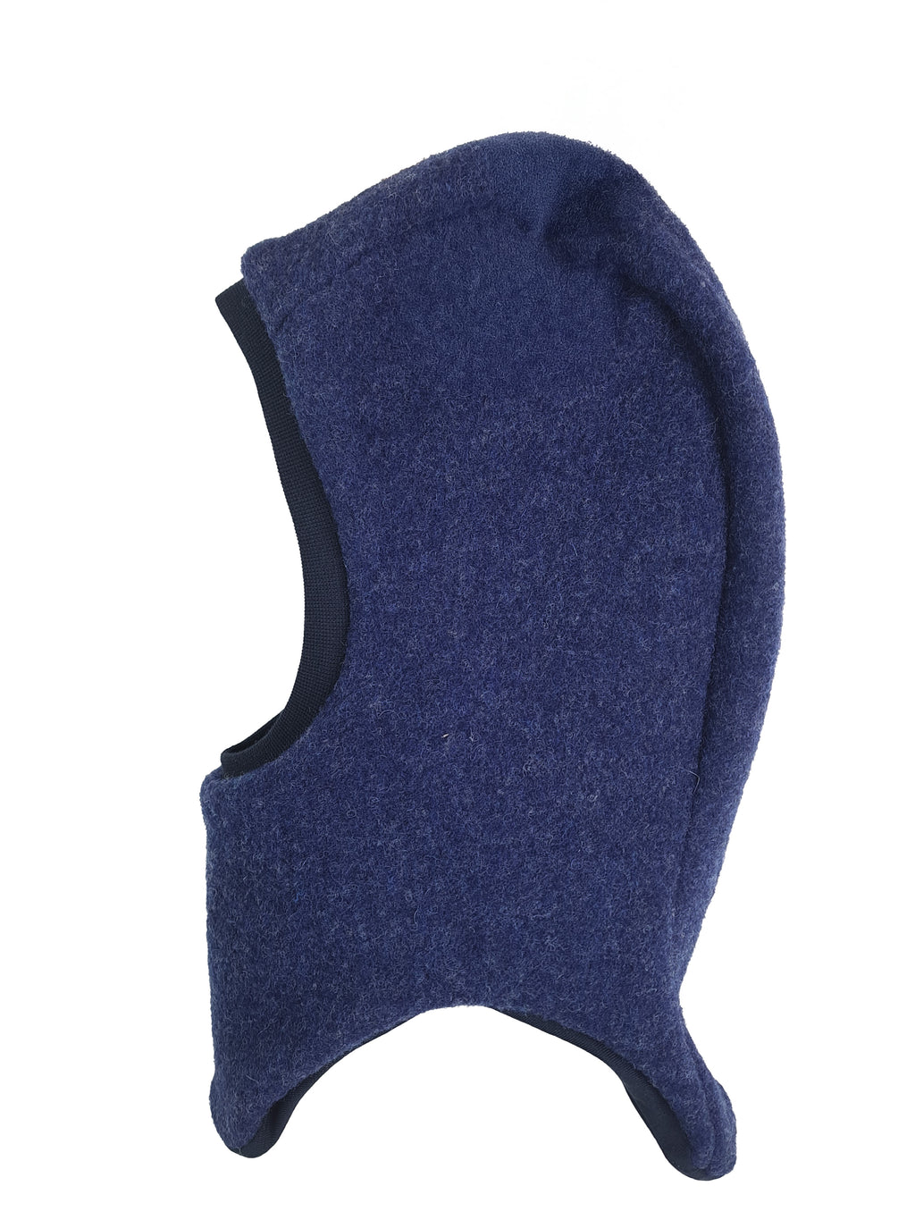Schlupfmütze aus Merino Wollfleece blau