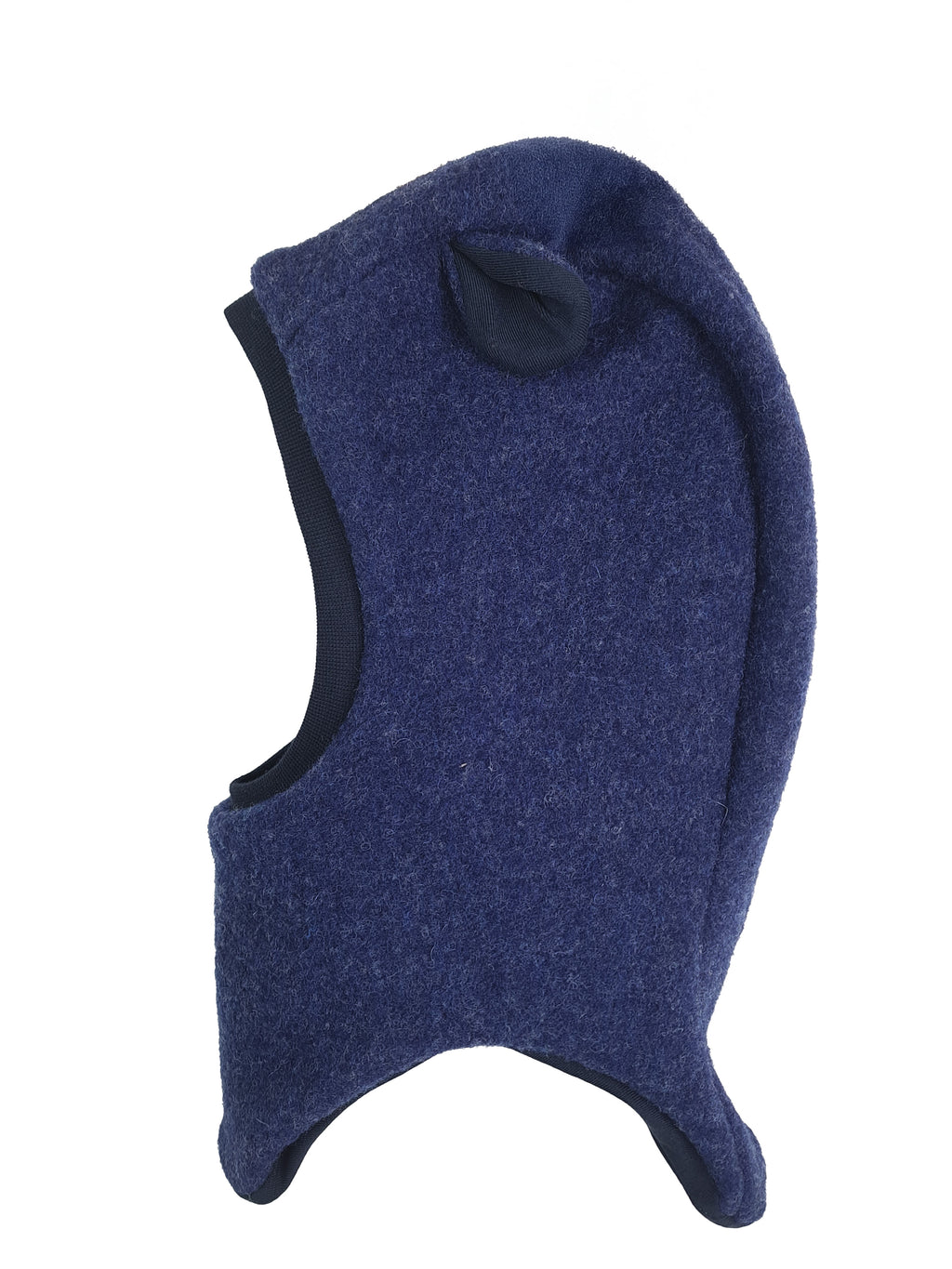 Schlupfmütze aus Merino Wollfleece blau