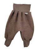 Walkhose Merino Wollfleece braun meliert 80/86