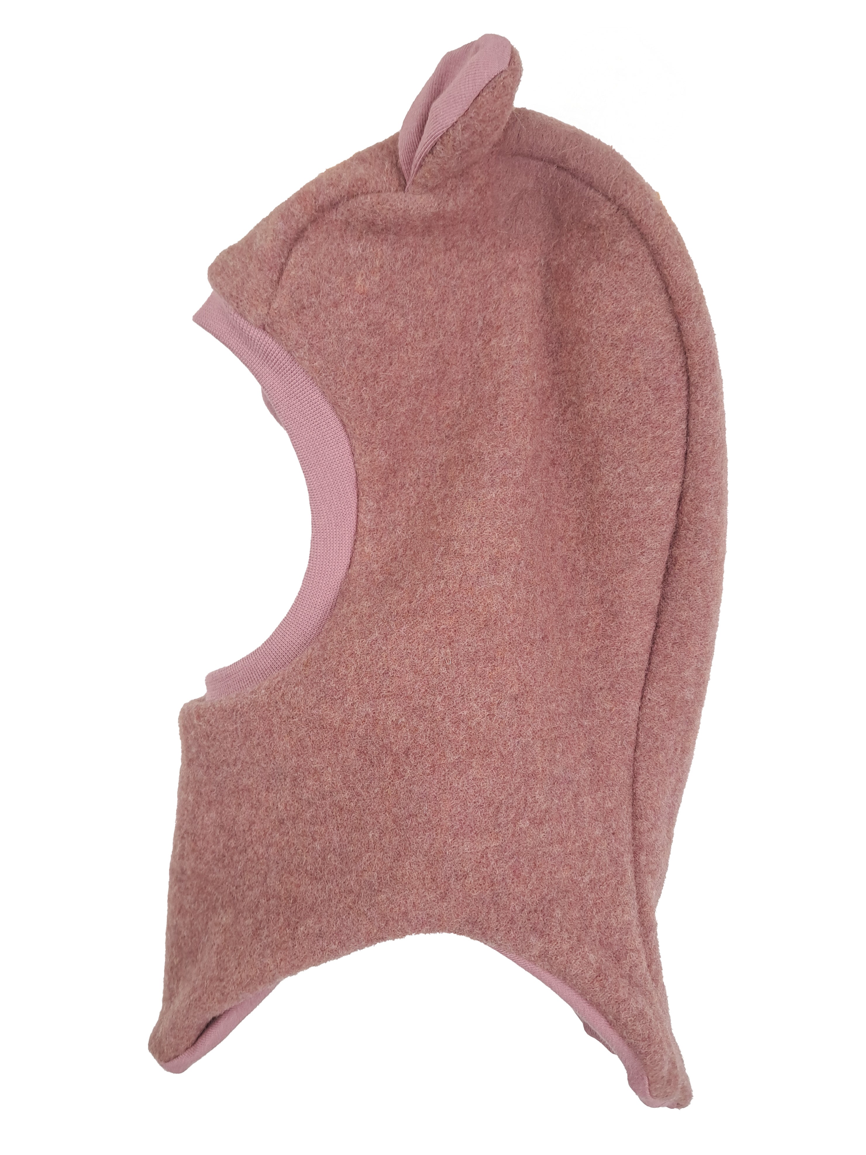 Balaclava in Old Rose Merino Wool Fleece