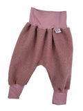 Pumphose aus Merino Wollfleece altrosa