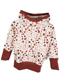 Hoodie Feinripp Blumentraum rost 86/92