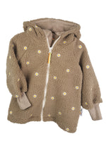 Jacke aus Fleece Blumen sand