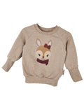 Pullover Winterreh-Patch sand