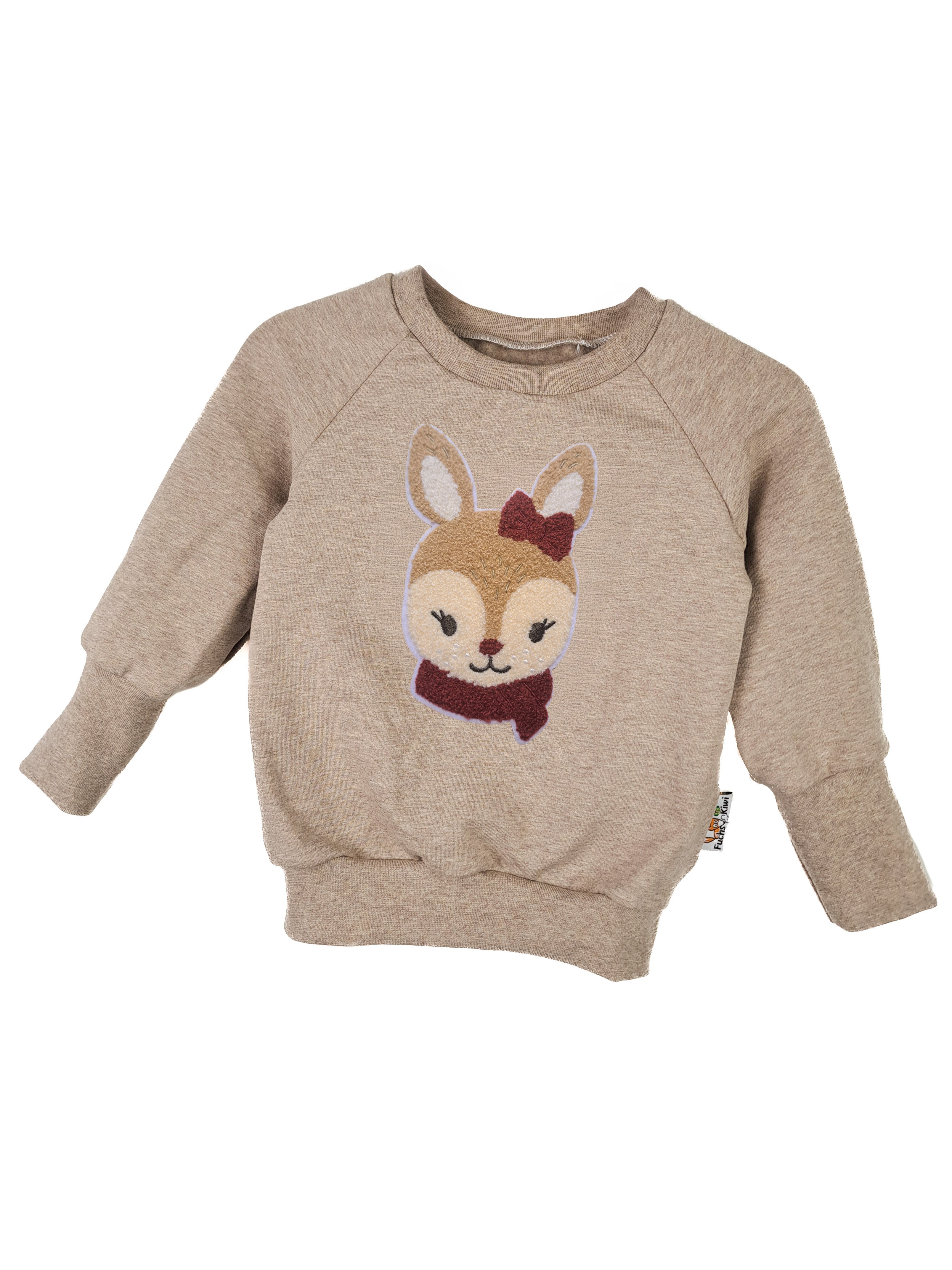 Pullover Winterreh-Patch sand