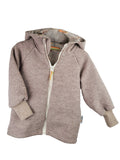 Walkjacke sand meliert mit Blumentraum sand