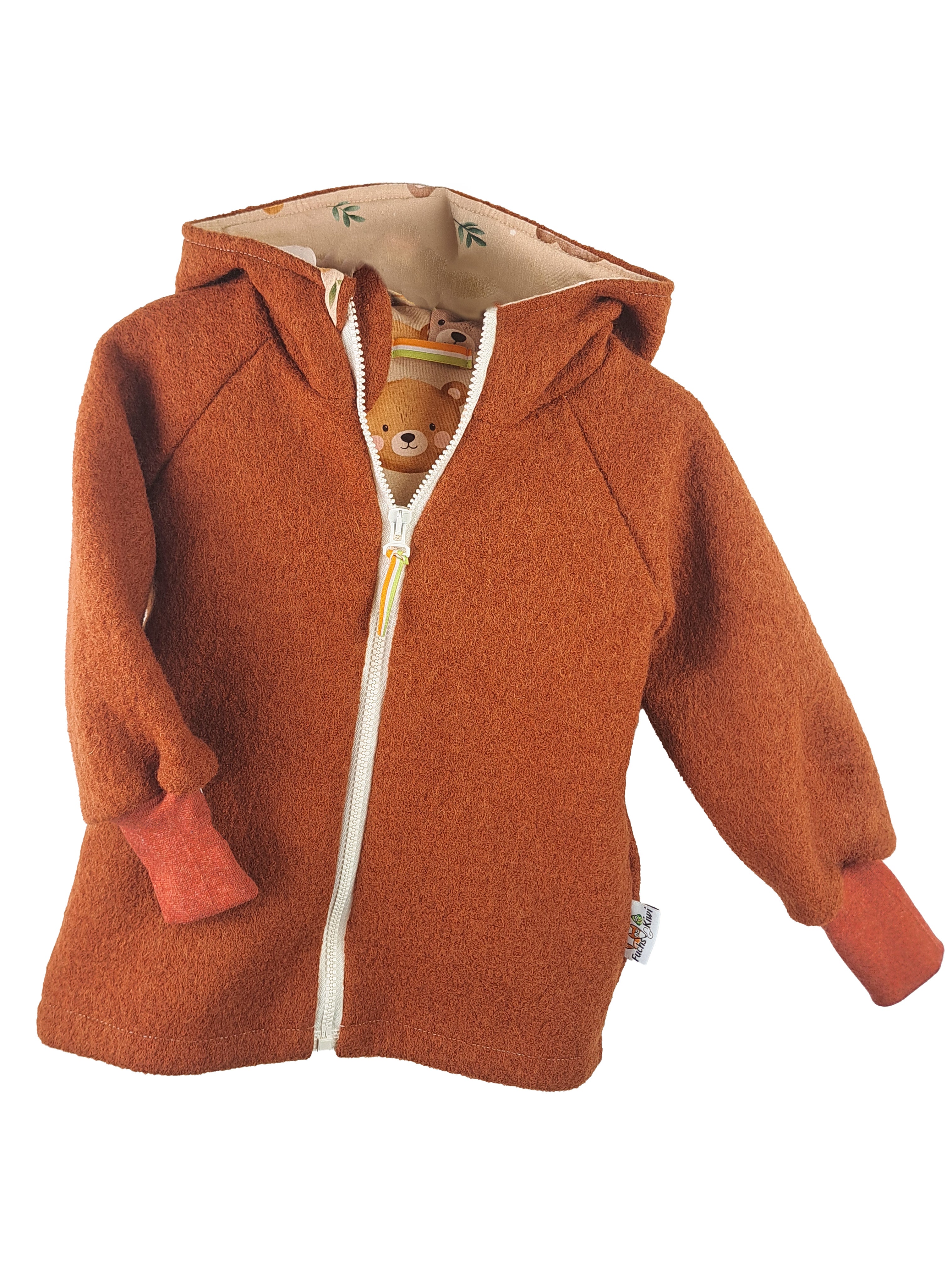 Walkjacke rost mit Lieblingsbär 74/80
