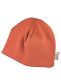 Beanie Feinripp rost 46-48 doppellagig