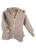 Walkjacke sand meliert mit Bauernhoftierchen 122/128