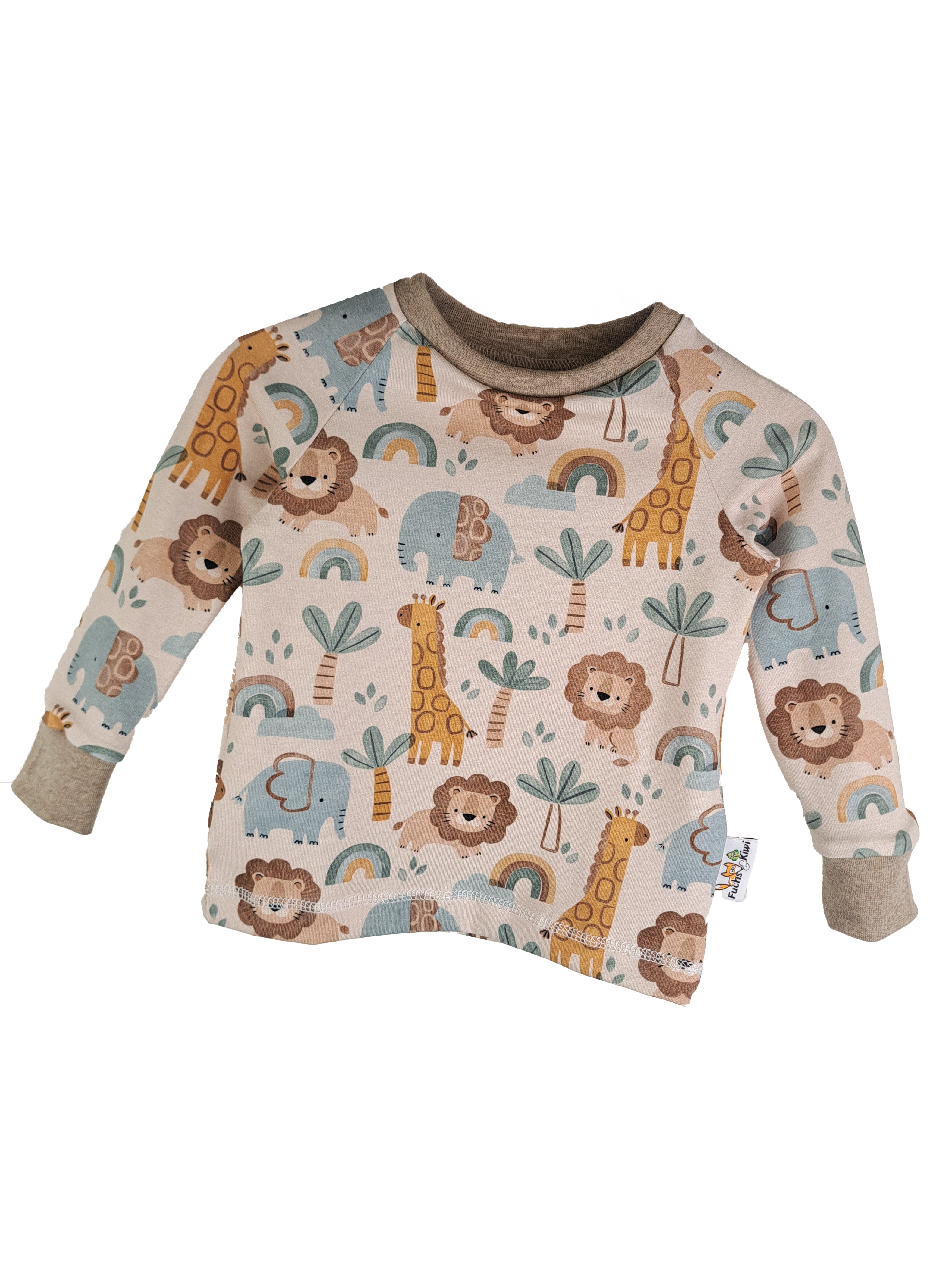Langarmshirt Safarietiere 74/80
