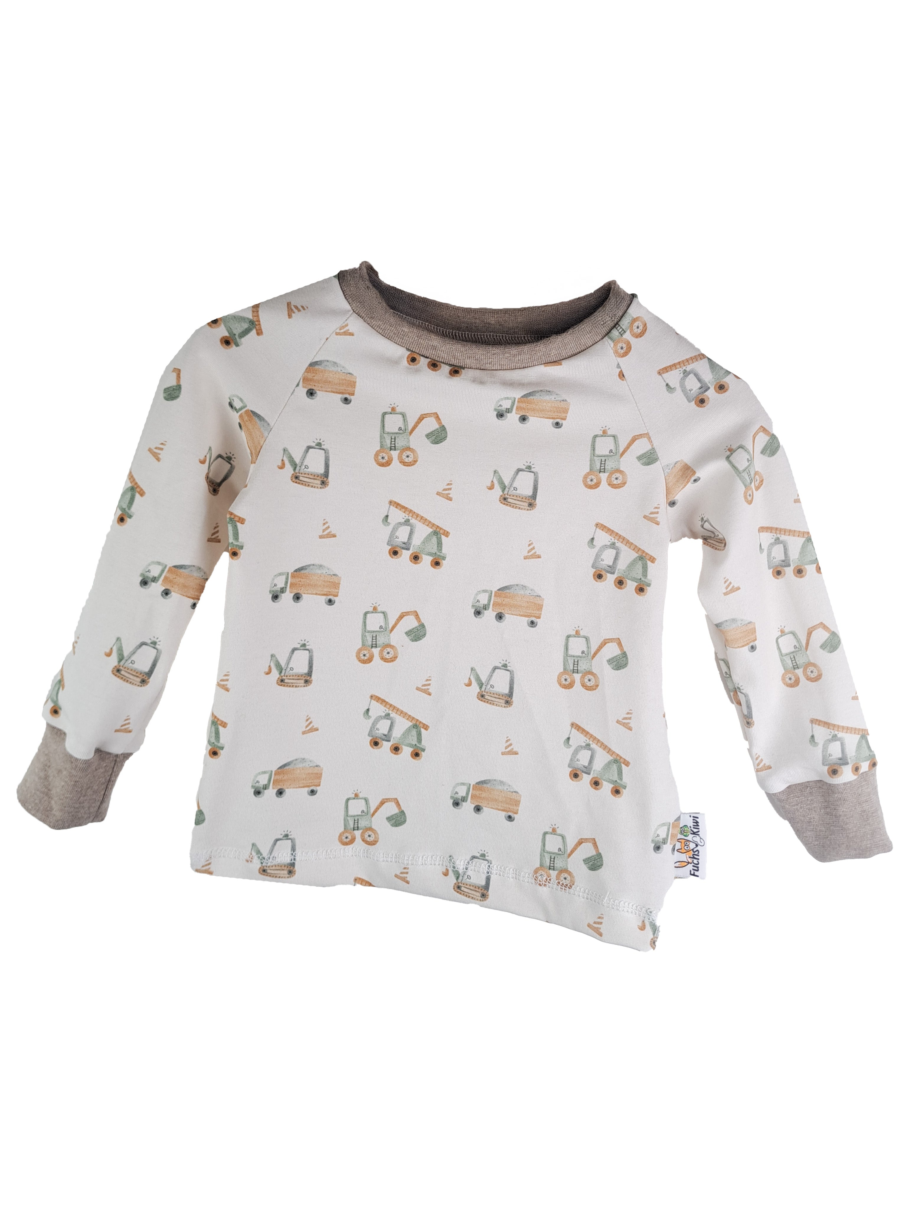Langarmshirt Coole Baustellenfahrzeuge 74/80