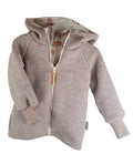 Fleece jacket mottled sand with Cool Construction Vehicles