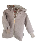 Fleece jacket mottled sand with Cool Construction Vehicles