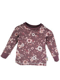 Langarmshirt Blumentraum Flieder 74/80