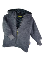 Walkjacke grau mit Leo anthrazit