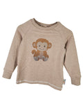 Langarmshirt Affe-Patch sand