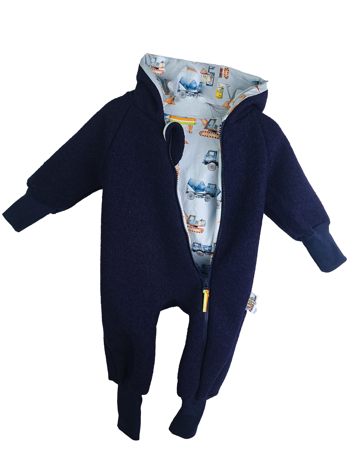 Walkoverall blau mit Baustelle blau