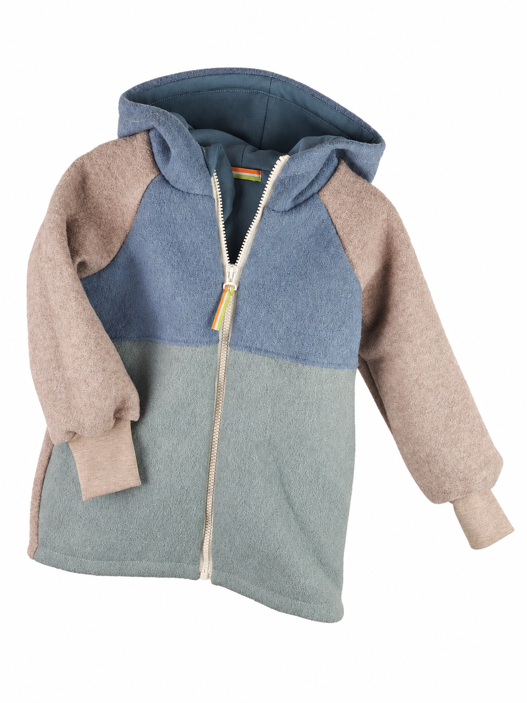 Wool jacket grey with farm sand