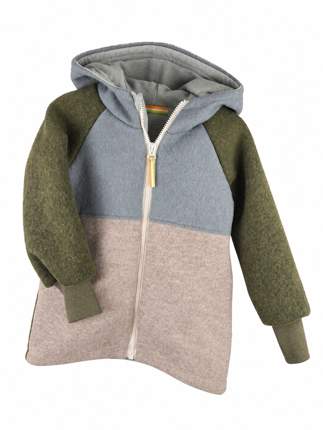 Wool jacket grey with farm sand
