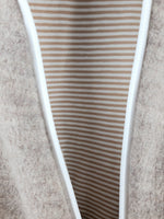 Walkmantel sand meliert mit Streifen beige