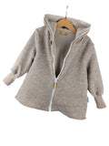 Walkmantel sand meliert mit Streifen beige 98/104