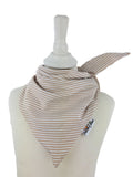 Halstuch zum Binden Streifen beige