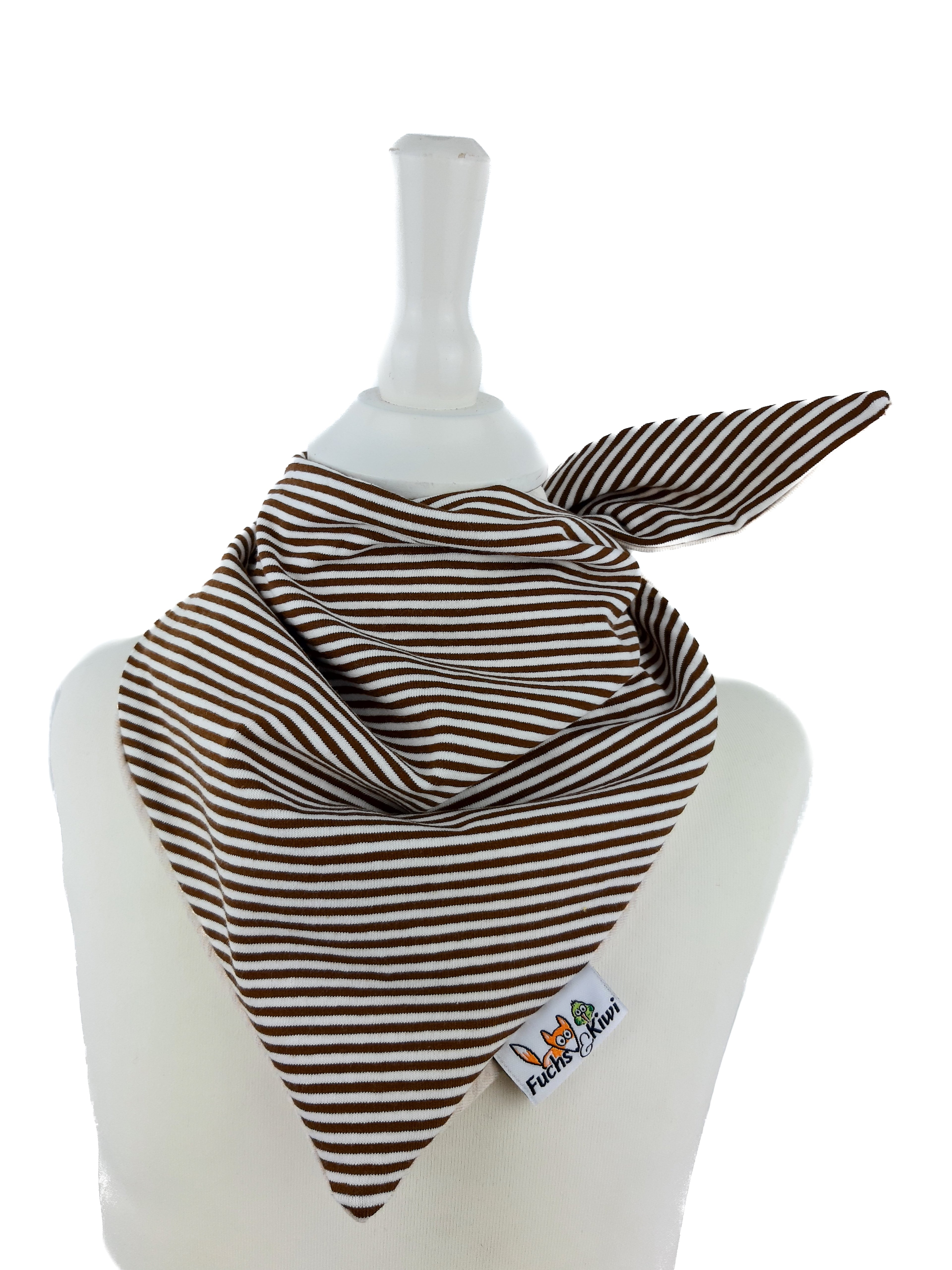 Tie-on bandana brown stripes