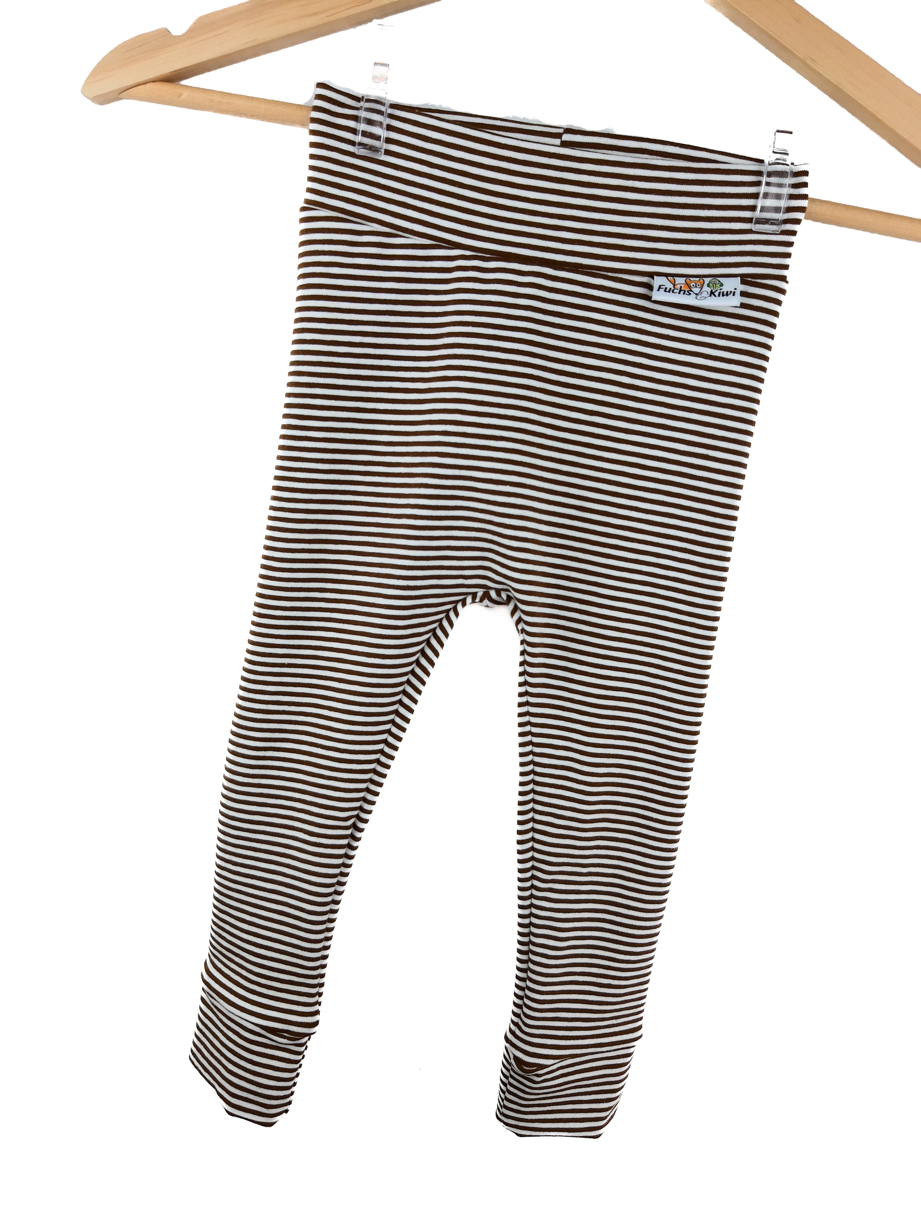 Leggings Streifen braun 74/80