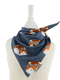 Fuchsia blue neckerchief to tie