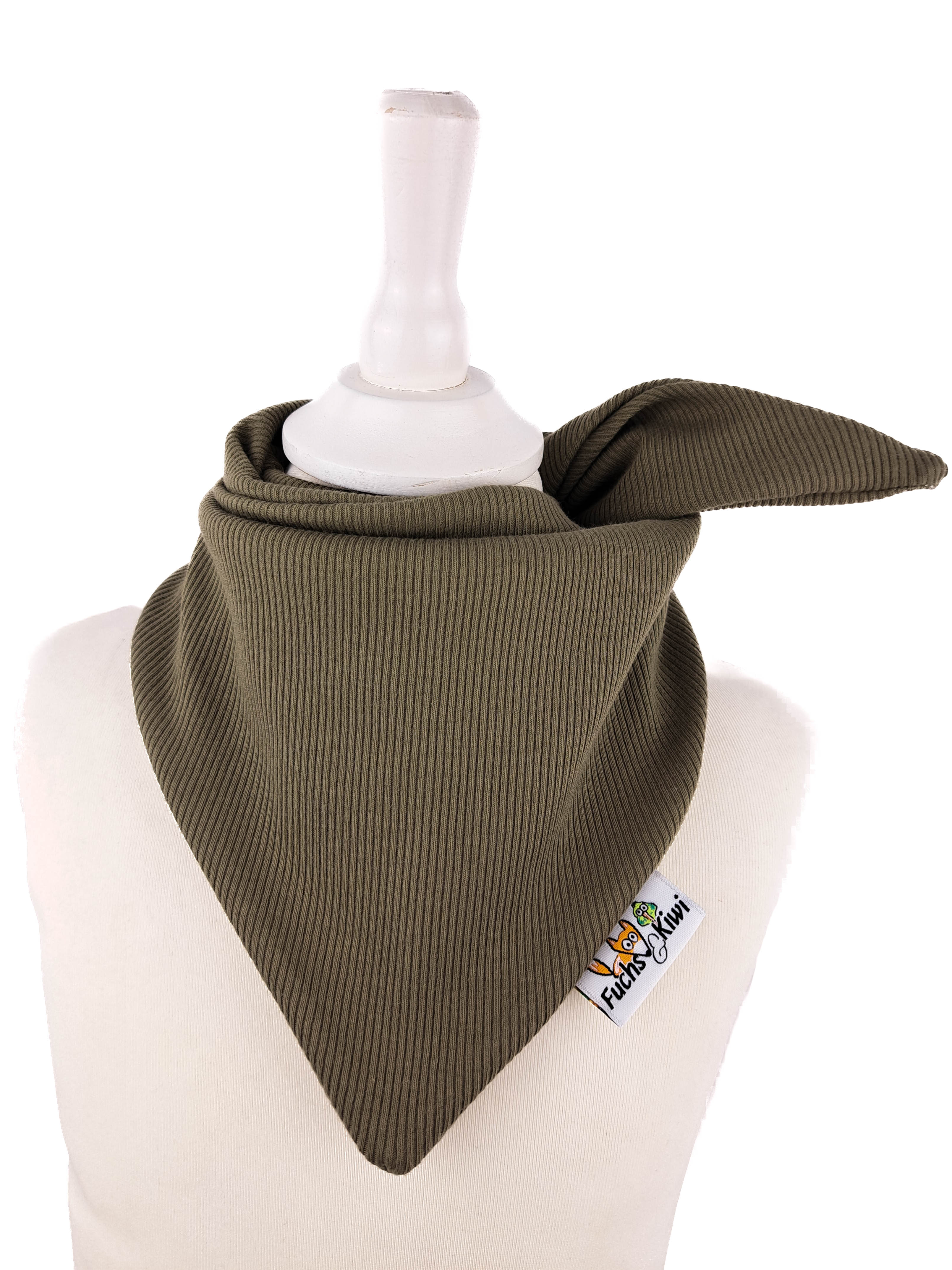 Halstuch zum Binden Feinripp khaki