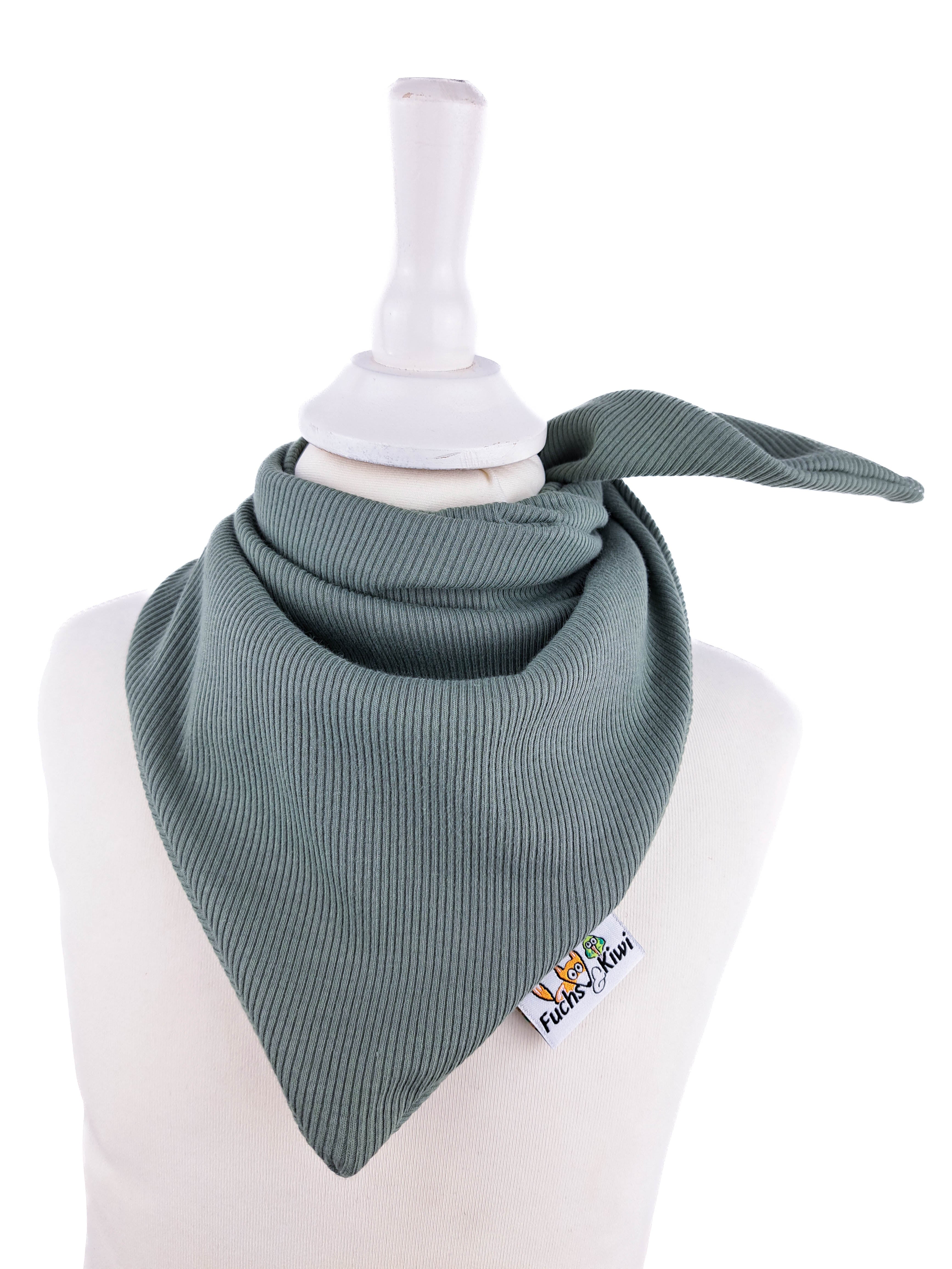 Halstuch zum Binden Feinripp altmint