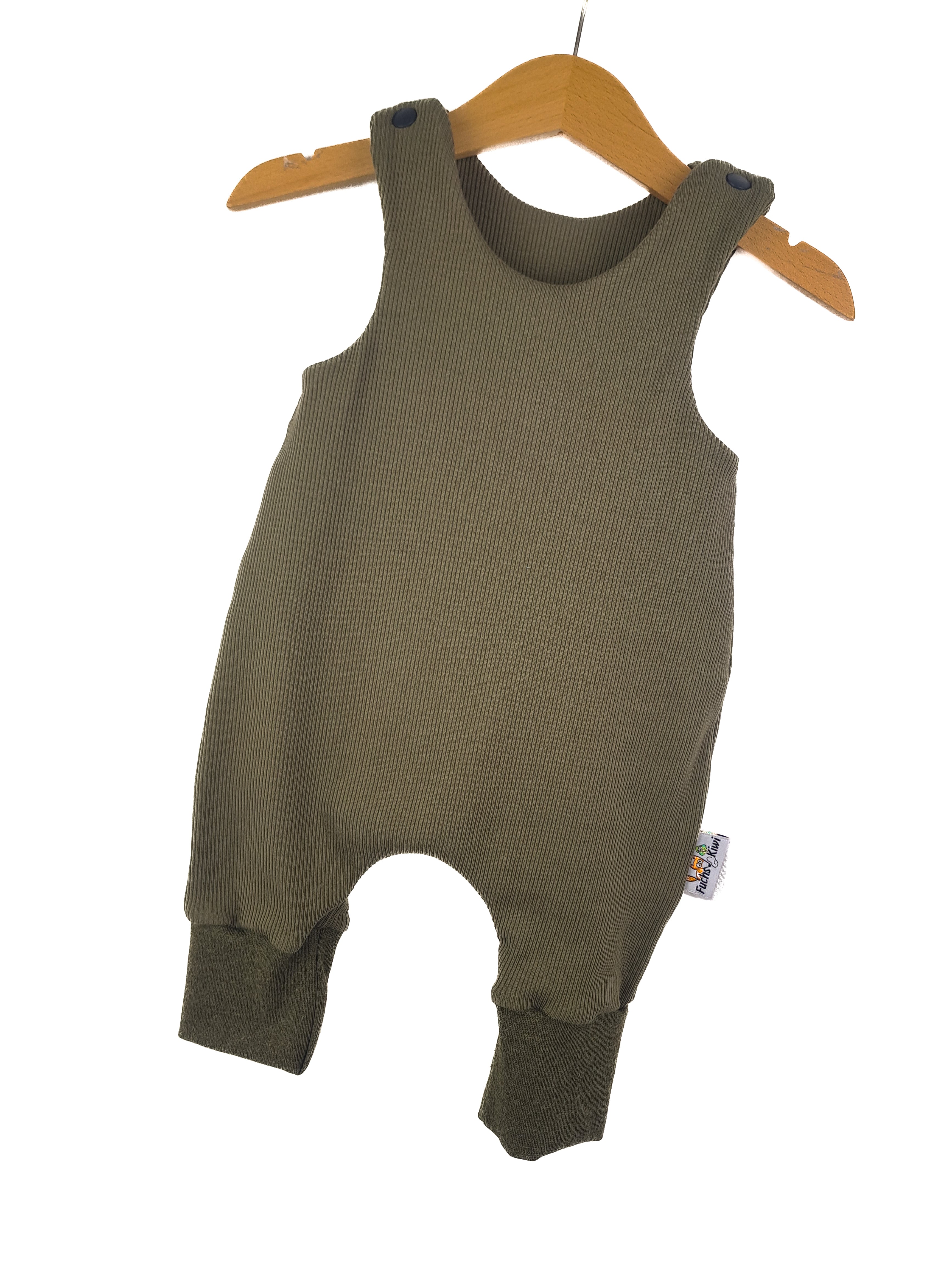 Strampler Feinripp Khaki