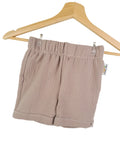 Short muslin shorts beige