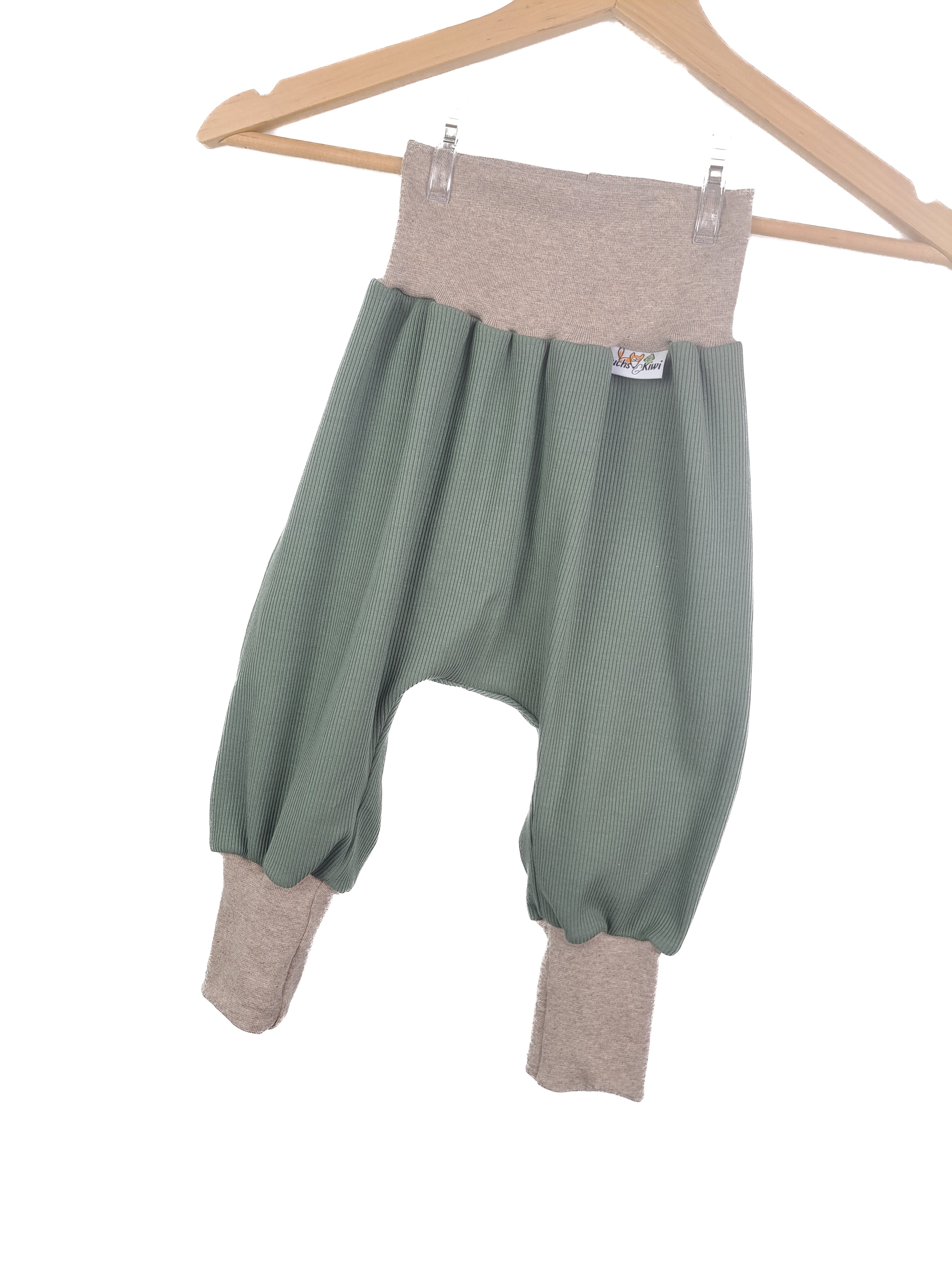 Harem Pants Fine Rib Old Mint