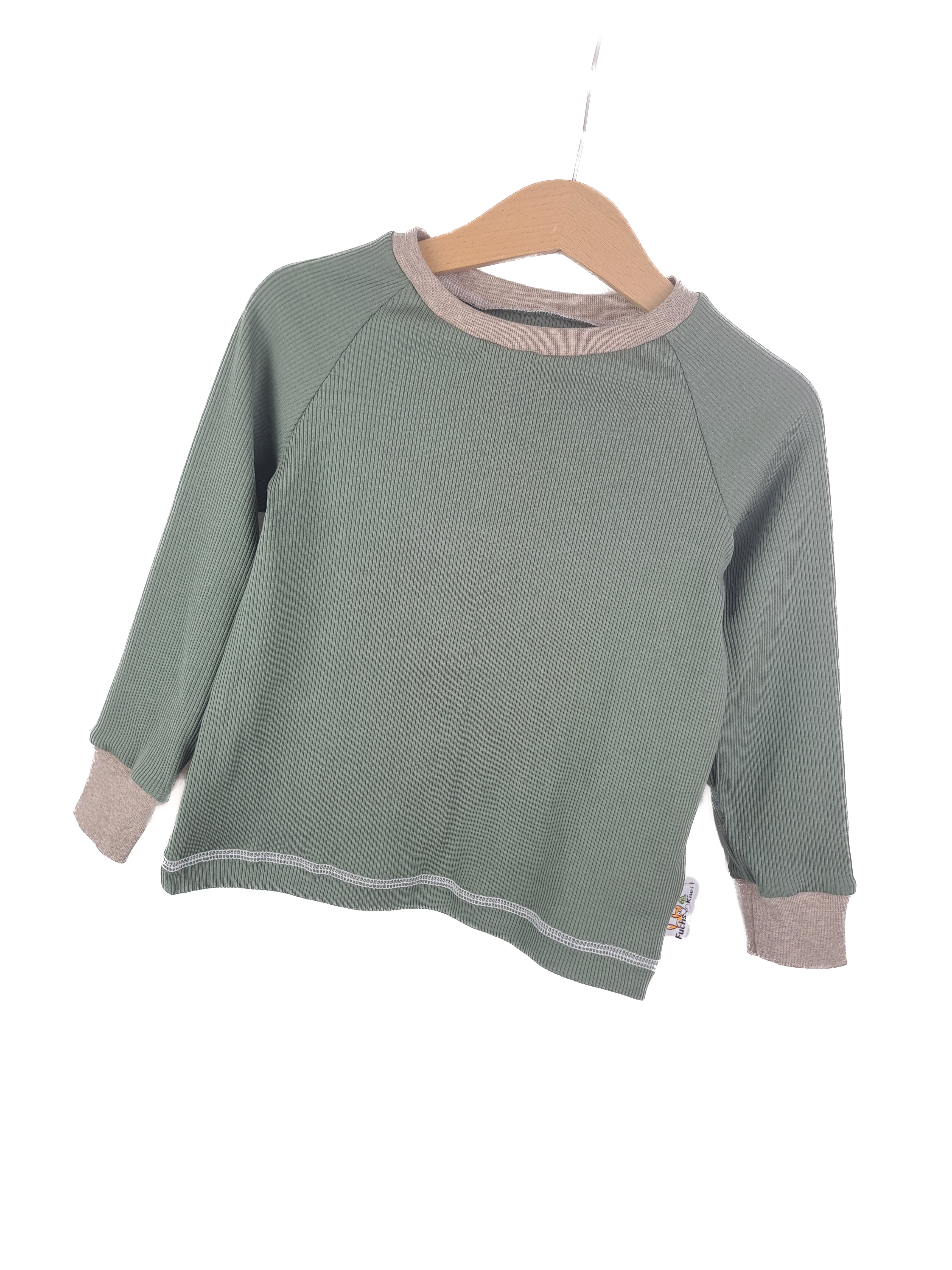 Langarmshirt Feinripp altmint