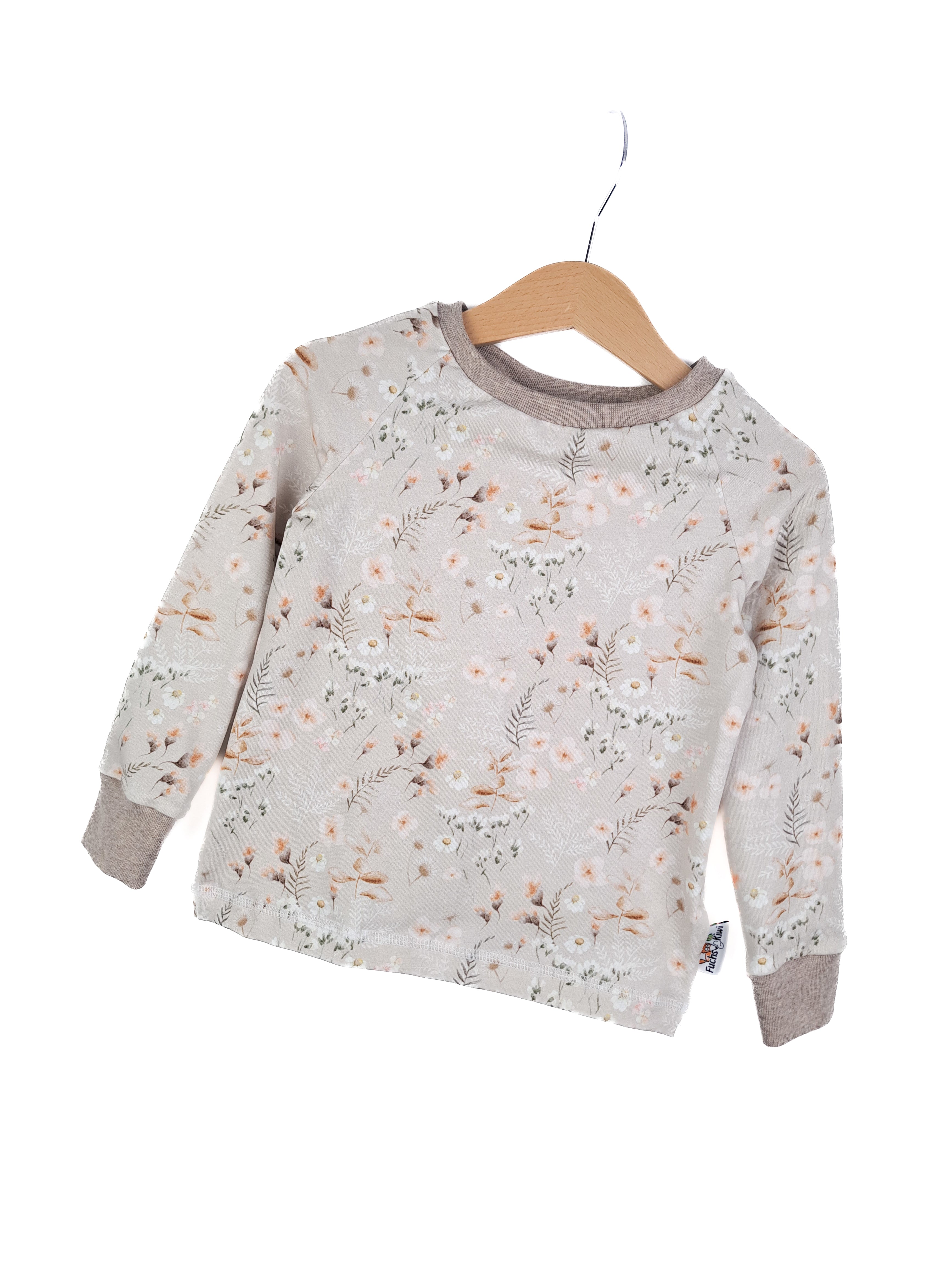 Langarmshirt Blümchen sand