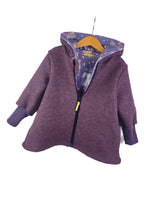 Mottled lilac felted coat with lilac unicorns
