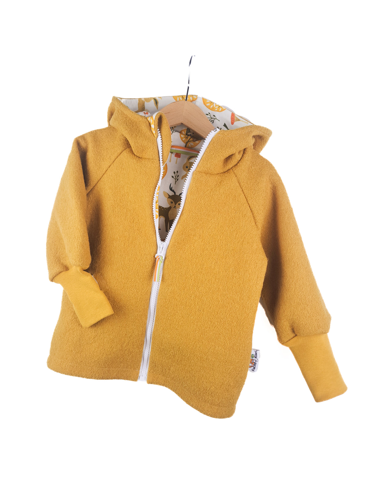 Walkjacke in senfgelb