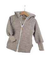 Fleece jacket mottled sand with beige stripes