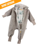 Walkoverall sand meliert mit Bagger creme