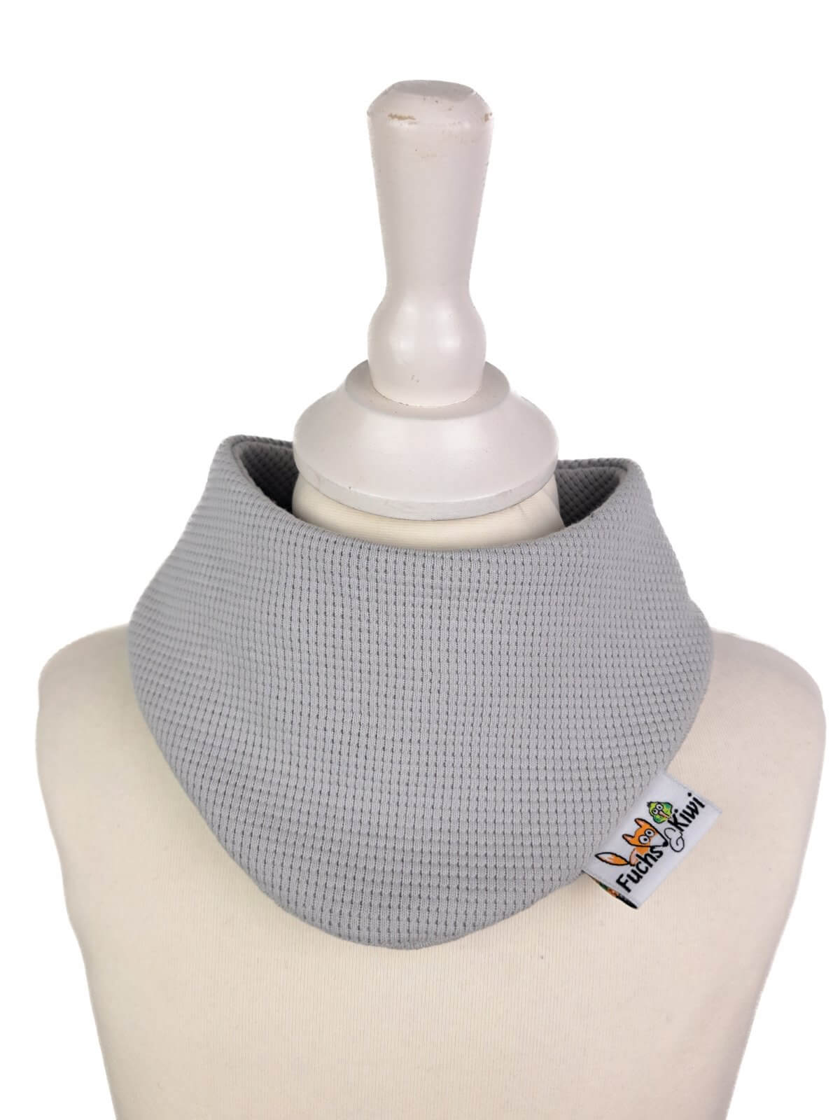 Halstuch Waffeljersey grau