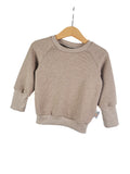 Sweater waffle jersey mottled sand