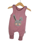 Romper floppy ear patch old rose