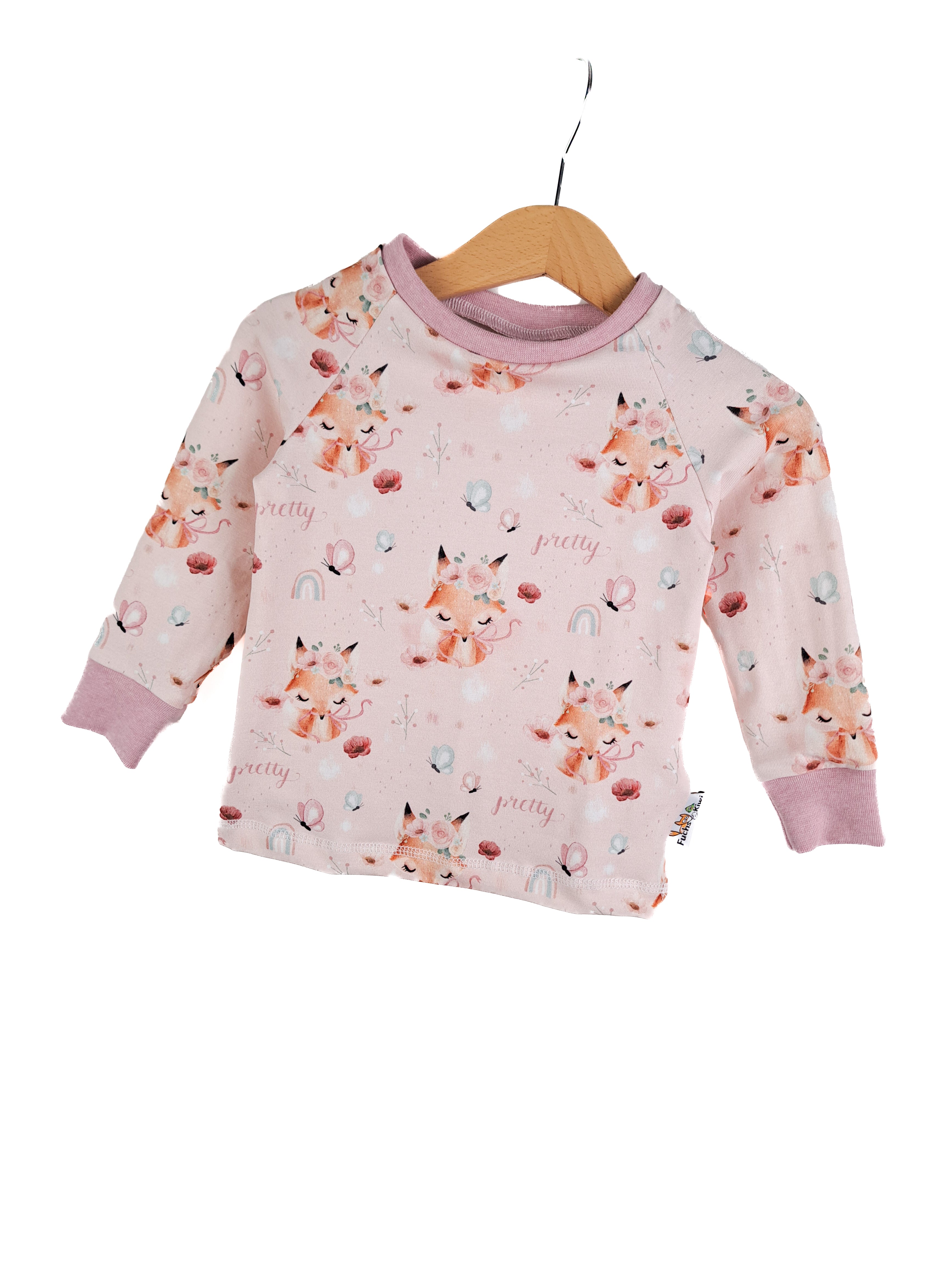 Langarmshirt Fuchsi rosa