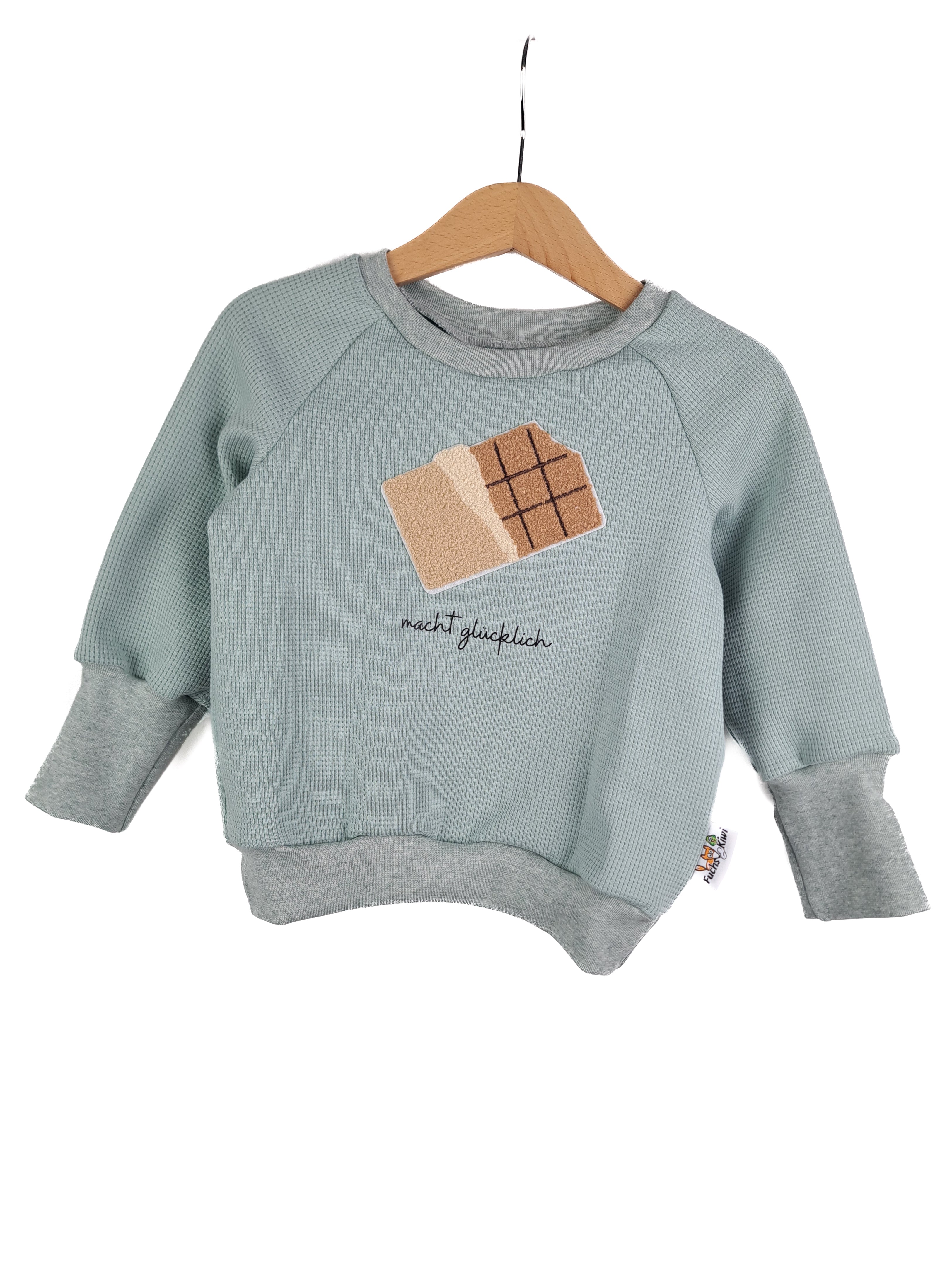 Pullover Schokolade-Patch mint
