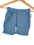Kurze Shorts Musselin rauchblau 86/92